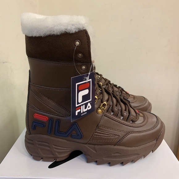 fila boots with fur